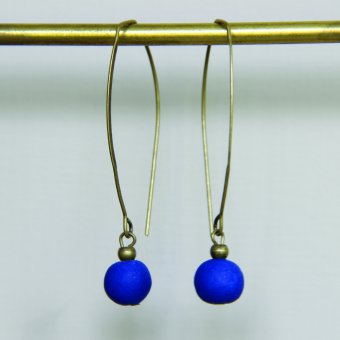 Boucles d'oreilles bleue 