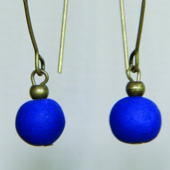 Boucles d'oreilles bleue 