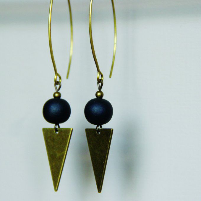 Boucles triangle noir